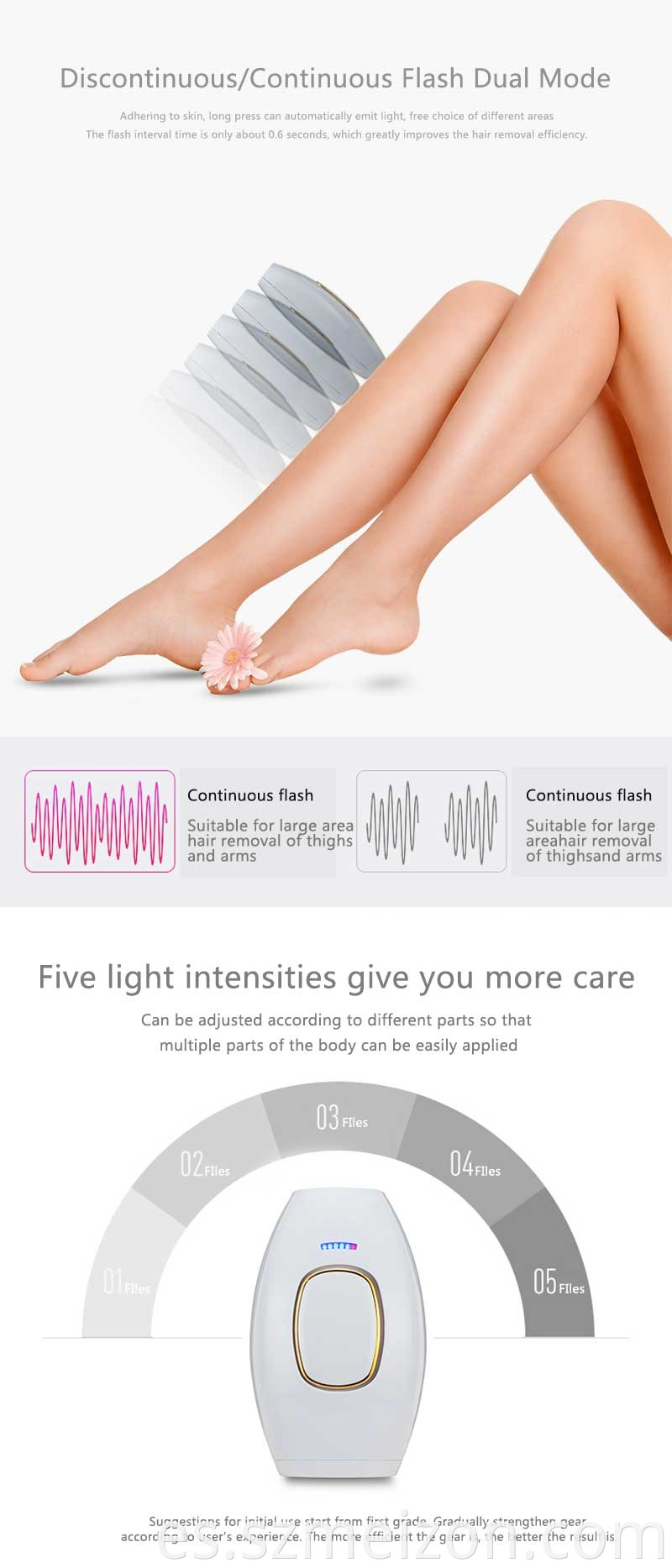 ipl hair removal and skin rejuvenation device